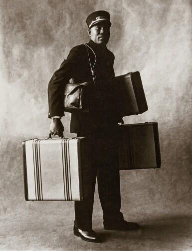 Irvin Penn’s iconic 1951 photo of a Black Pullman porter sold for $70,400 at Sotheby’s Prints and Photos Pt. 1 auction on April 14. Reported by Rare Book Hub. (385×503)