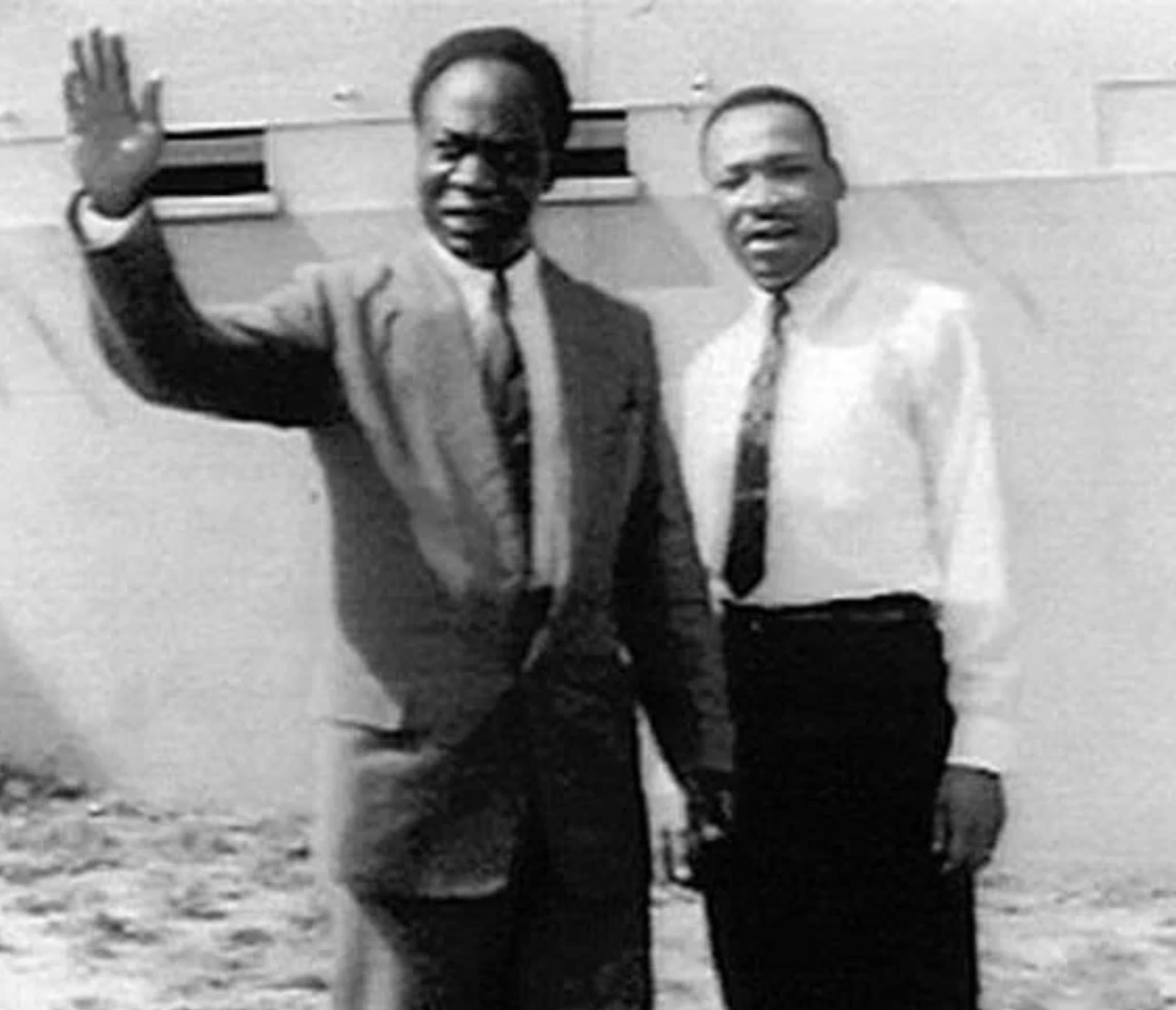 Martin Luther King Jr. with Ghanaian Prime Minister Kwame Nkrumah after a meeting in 1957, MLK was only 28 years old at the time. That same year King would help found the Southern Christian Leadership Conference while Nkrumah would preside over Ghana gaining independence from Britain (1024×880)