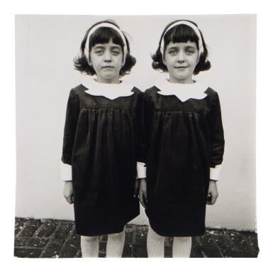 The Diane Arbus1967/1973 photo Identical Twins, Roselle, NJ sold for $128,000 at Sotheby’s April 16 Photos Part II auction. This is the third time in recent memory that this image has realized more than six figures. Reported by Rare Book Hub (385×383)