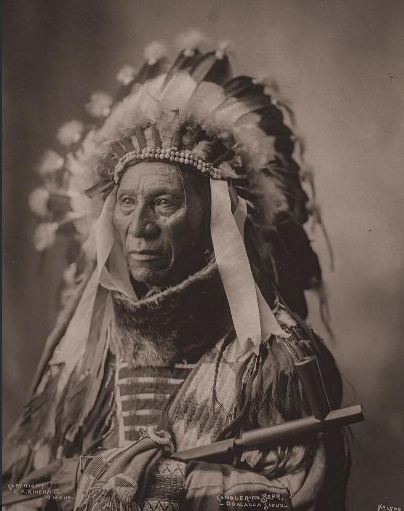 Conquering Bear, of the Oglala Lakota Nation c, photo by adolph f. muhr & Frank A. Rhinehart, 1899. [828×1047]