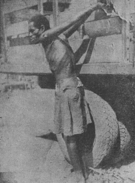 Postcard of a civilian, tied in a tortuous position to the side of a Fiat 634N truck, about to be dragged to his death during a racial reprisal after an attempted assassination on an Italian general in Italian East Africa, 1937. 19,200 civilians would along be murdered in three days. [444×600]