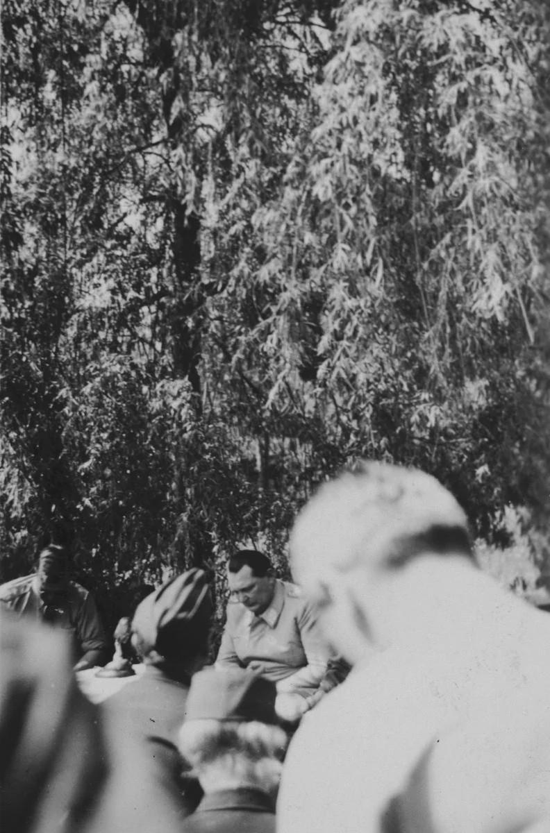Former Reichsmarshall Herman Goring being interrogated by US forces after surrendering to them, May 1945. [792×1200]