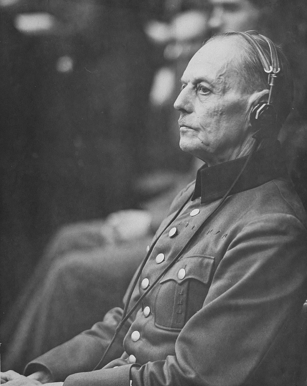German Generalfeldmarschall Gerd von Rundstedt during the Nuremberg Trials, 1945. Throughout WWII Rundstedt had been aware of, but never supported or opposed, various plots against Hitler. By the end of the war he was the German army’s most senior member, with 52 years of service (1000×1254)