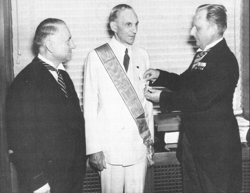 Henry Ford being awarded the Grand Cross by Nazi consuls in Detroit, July 30, 1938. [799×616]