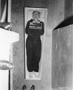 Oswald Pohl, SS Lieutenant General and chief administrator of the Nazi concentration camp system, photographed shortly after his execution by hanging on June 7, 1951 [235X290].