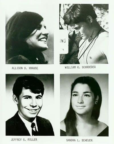 56 years ago today- these 4 students at Kent State University in Ohio were shot and killed during a rally opposing the expanding involvement of the Vietnam War into Cambodia by US military forces, as well as protesting the National Guard presence on campus and the draft. May 4, 1970 [400×504]