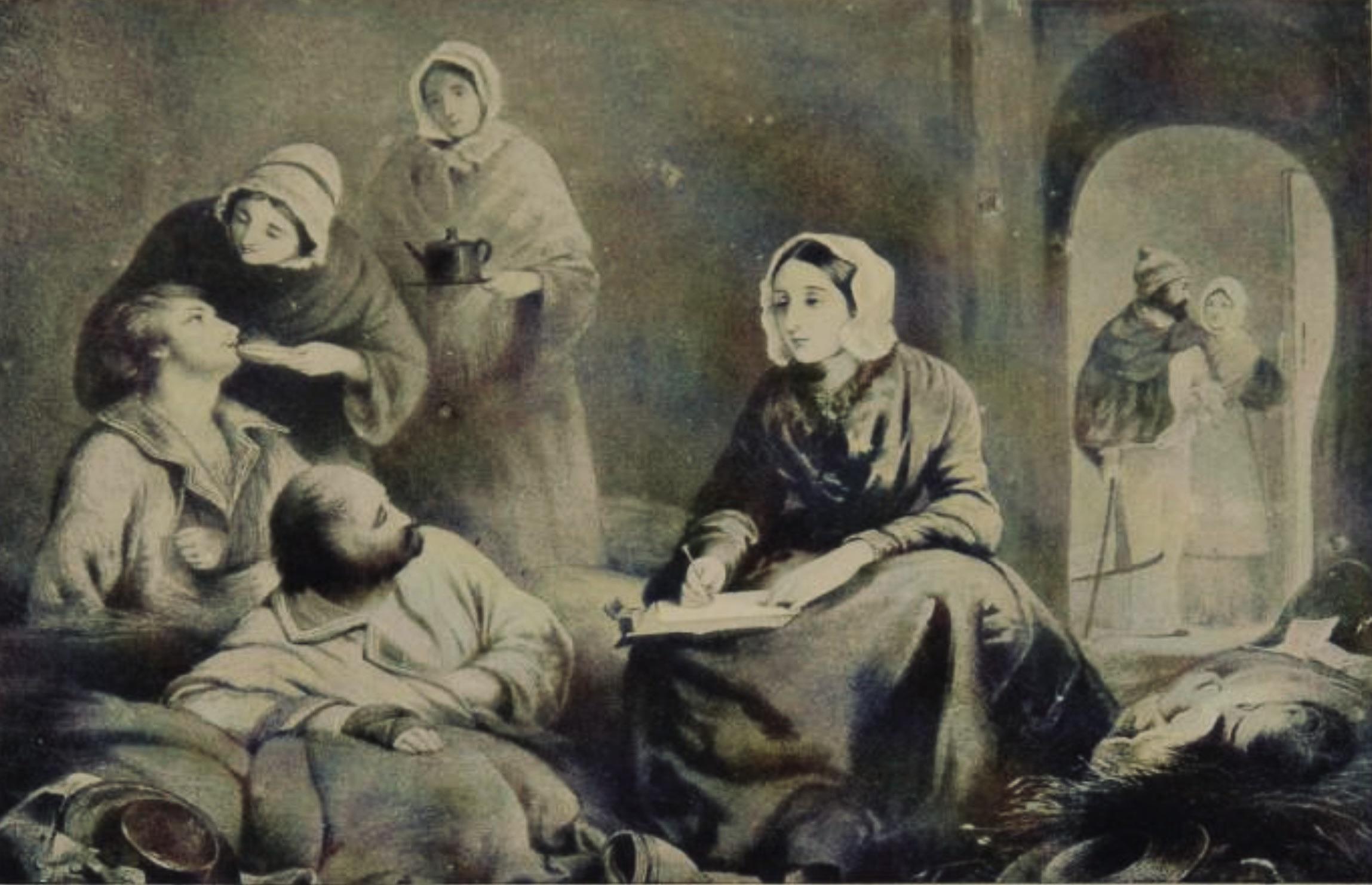 Florence Nightingale caring for wounded soldiers during the Crimean War, 1850s [1536 × 1024]