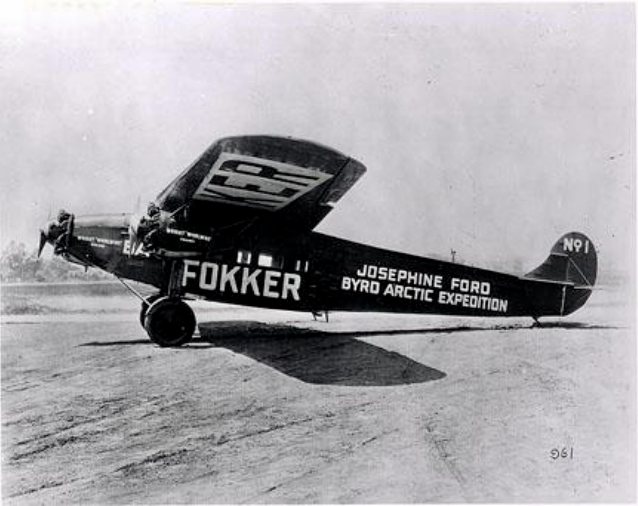 The ‘Josephine Ford’ aircraft used by Richard E. Byrd during the May 9, 1926 North Pole expedition [1926] [1600 × 1000]