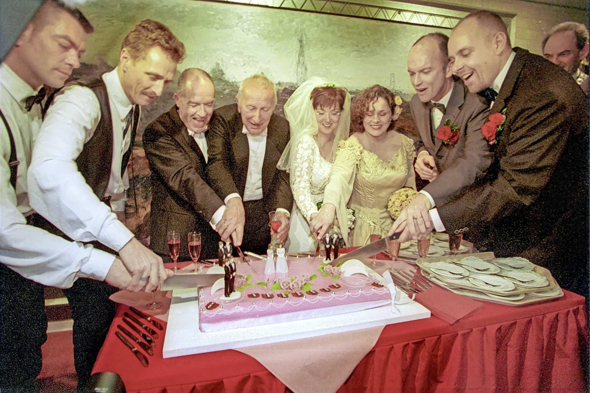 On April 1 2001 the Netherlands was the first country to legalize same sex marriage. At the stroke of midnight the mayor of Amsterdam married 4 same sex couples [1959×1305]