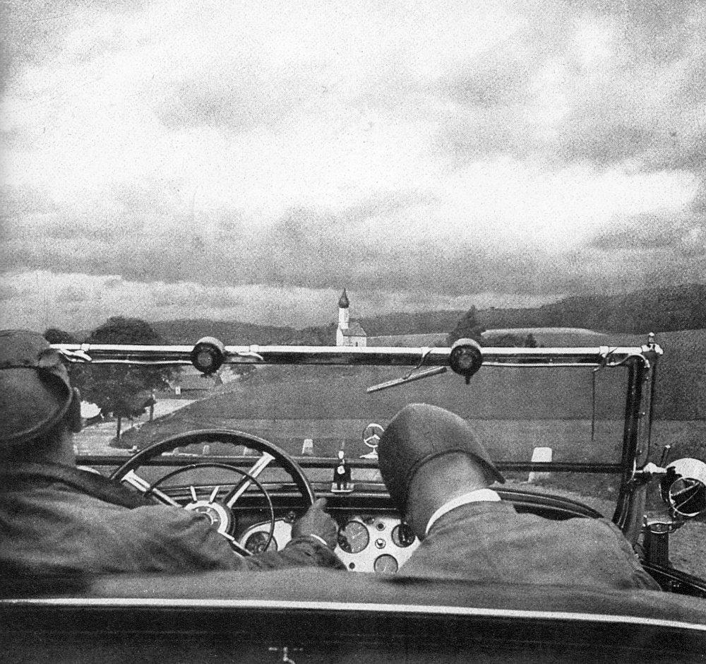 Hitler asleep in a Mercedes, during the cross country Presidential election tour against Von Hindenburg (who won), 1932 [1000 x 940]