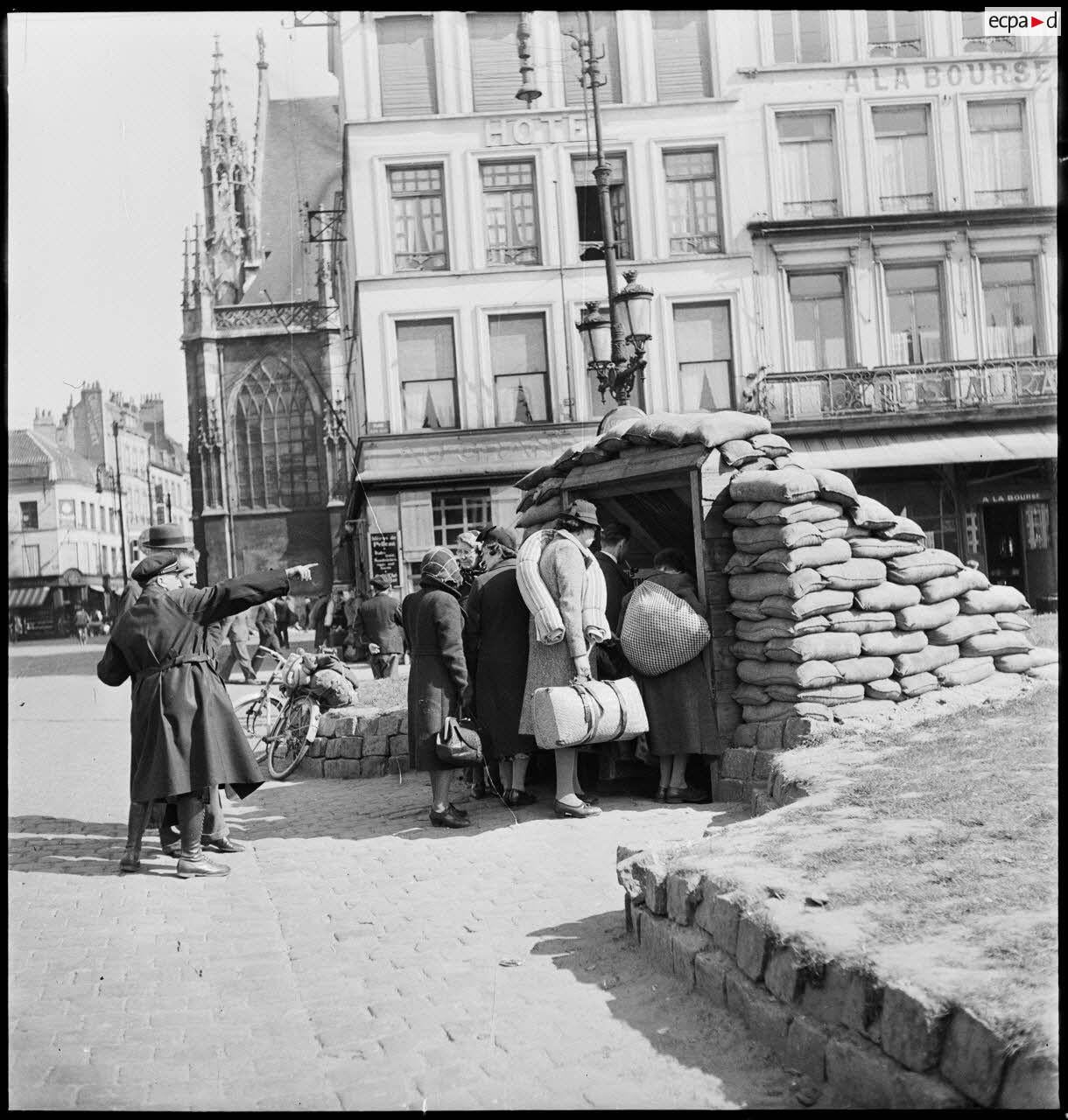 Entrance to an air raid shelter in Dunkirk, France, May 1940 [1220×1280]