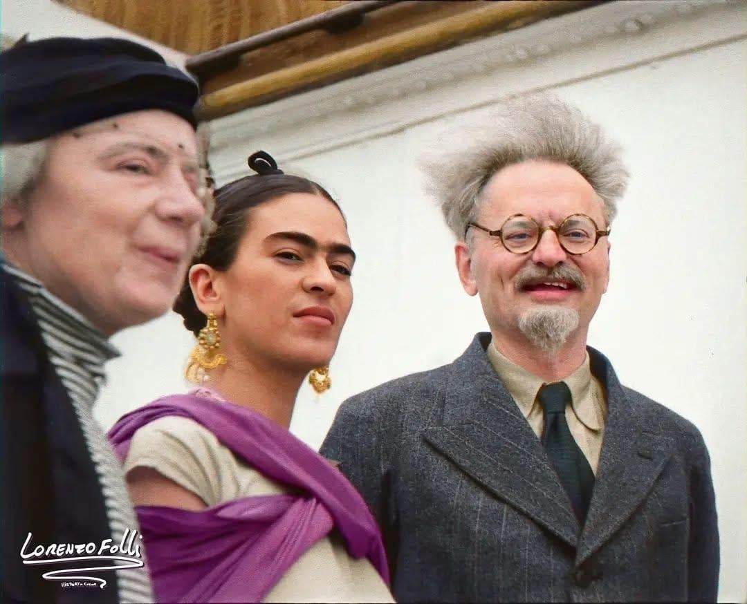 Leon Trotsky and Frida Kahlo, 1937 [1024×803]