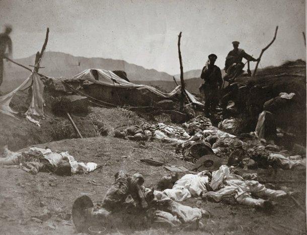 Korean soldiers killed in action during a battle with U.S. forces in the Incheon region in 1871 [610 x 466]