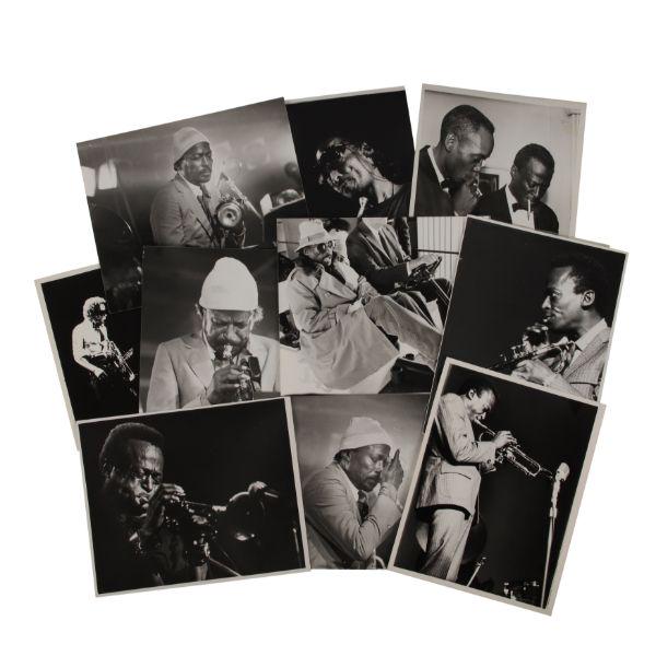A collection of 52 vintage photos (600×600) of jazz musician Miles Davis covering the period 1940s-1990s, sold for £101 ($133) at Chiswick Auction (UK) on March 30. Some lucky Davis fan got a very good price. Many of the images with photographers stamp on the back. Reported by Rare Book Hub.