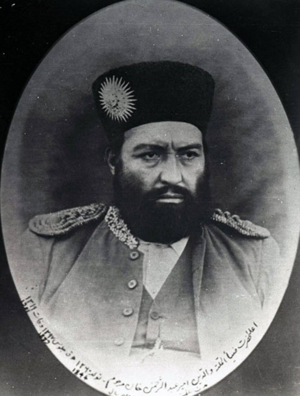 Late 1800’s portrait of Afghan monarch Abdur Rahman Khan, commonly known as “The Iron Emir.” Over his 21 year reign Khan became famous for his military prowess and his success in unifying war-torn Aghanistan. He was also notorious for his brutality, killing over 100,000 of his own people (1278×1000)