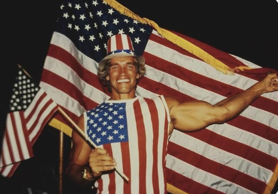 Arnold Schwarzenegger on the day he received his American citizenship, 17 September 1983 [755×1080]