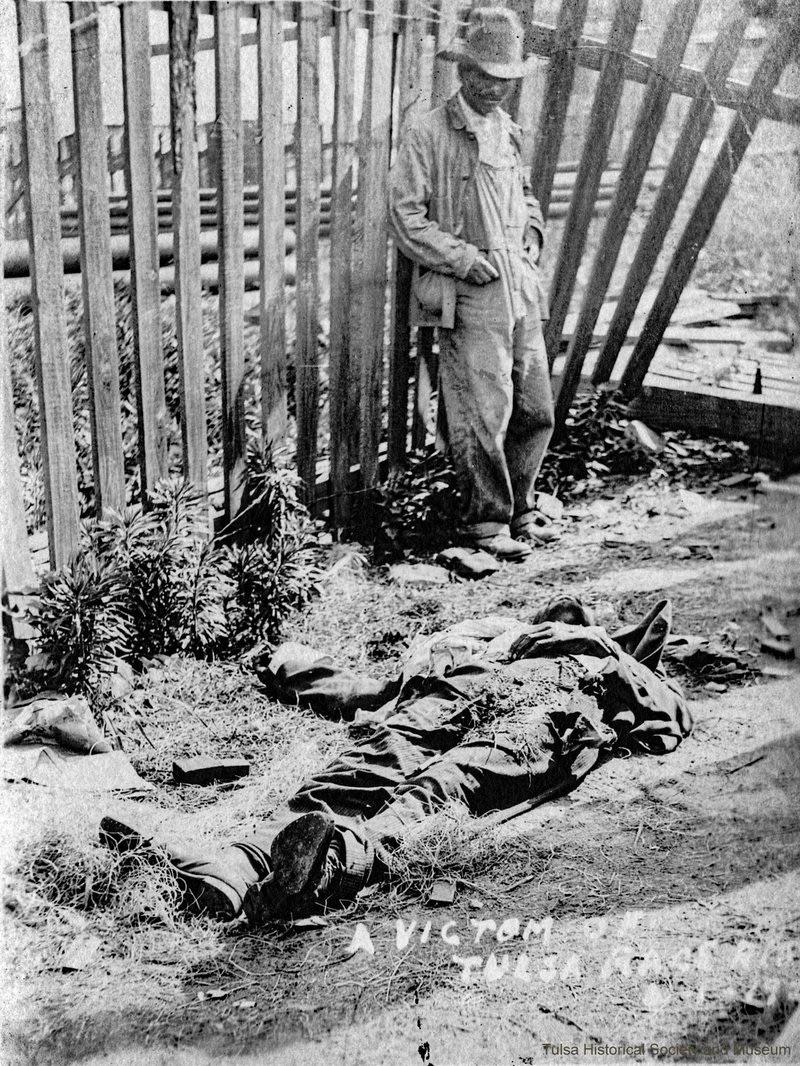 May 31, 1921, a white supremacist mob systematically destroyed Tulsa, Oklahoma’s black affluent neighborhood of Greenwood aka “Black Wall Street.” Killing an estimated 300, they also burned 35 city blocks to the ground and left 10,000 homeless. [1200×1599]