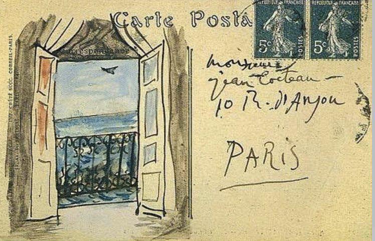Letter from Pablo Picasso to Jean Cocteau (1919)[748×481]