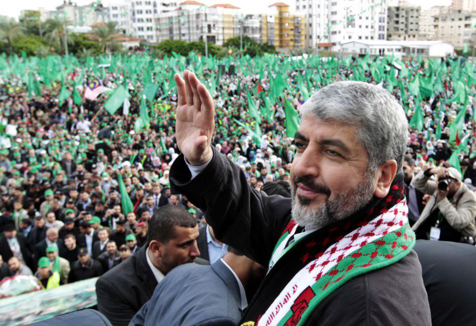 Palestinians celebrate the democratic election of Hamas. 25, January 2006. [950×650]
