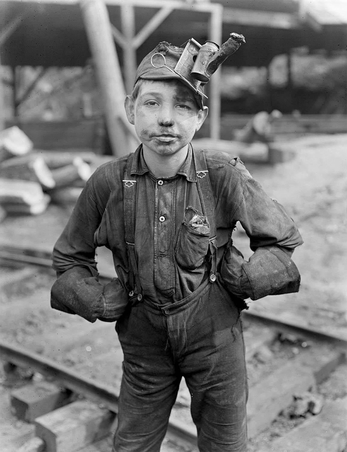 Tipple boy (11 years old) at the Turkey Knob coal mine in Macdonald, West Virginia 1908.[1153×1500]