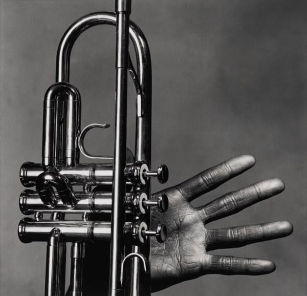 An Irving Penn photo of Miles Davis Hand on Trumpet,  NY (1986 printed 1998) sold for $215,900 at Christie’s photos auction on April 17. High presale estimate was $120,000 . Reported by Rare Book Hub (600×578)