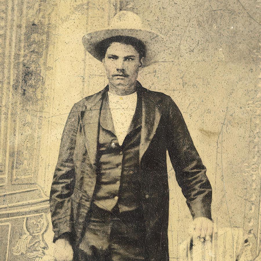 John Wesley Hardin, American Wild West outlaw and gunfighter who claimed 42 kills, photographed c. 1871 [900×900]