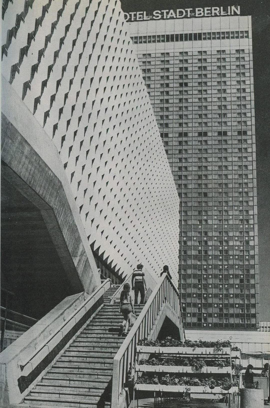 Hotel “Stadt Berlin” and the “Centrum” department store, Berlin, GDR, 1970s. [1080×1630]