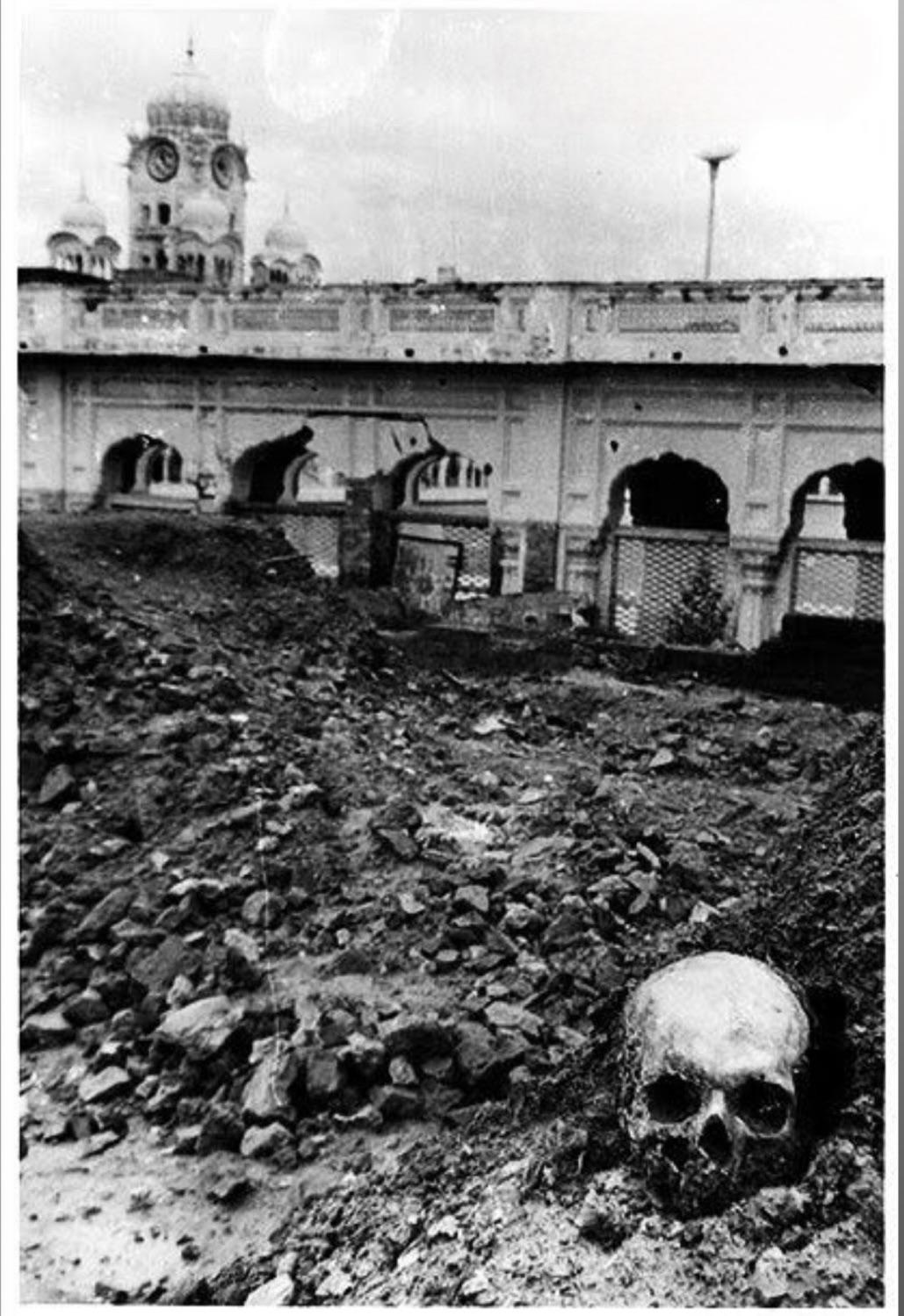 June 1984-Remains of a Sikh pilgrim following Operation Blue Star in Amritsar, India. [1029×1449]