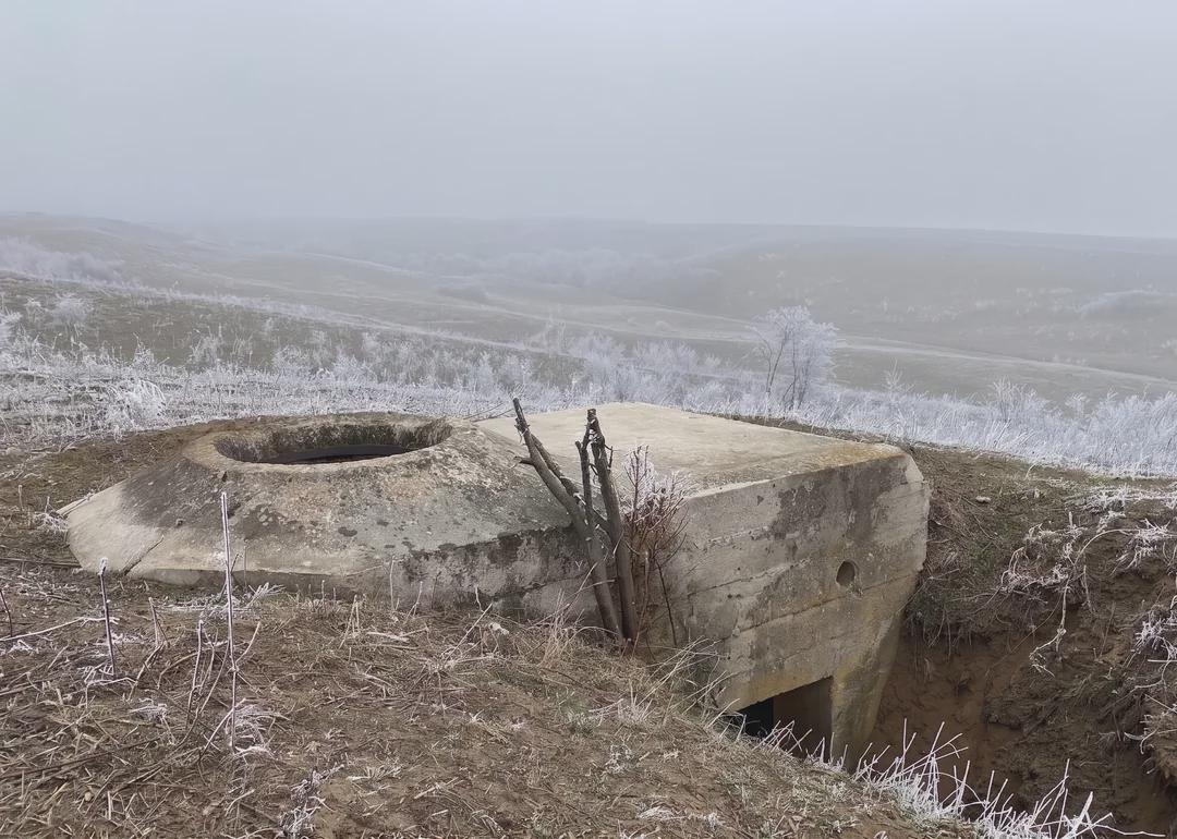 The Ruins of the Nazi Germany: One of the Last Surviving Machine-Gun Pillboxes of the Blue Line in the Caucasus, 1943. [1080×770]