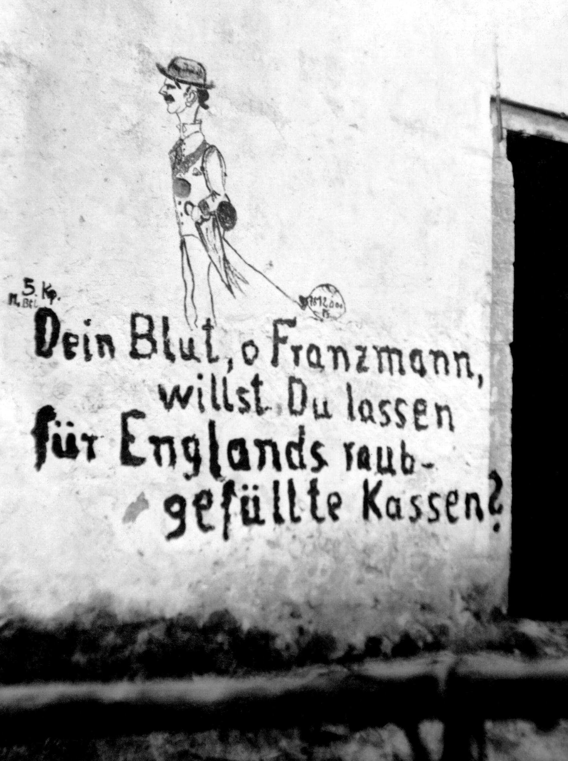 Graffiti by a German soldier during the Battle of France, 1940.[2250×3013]