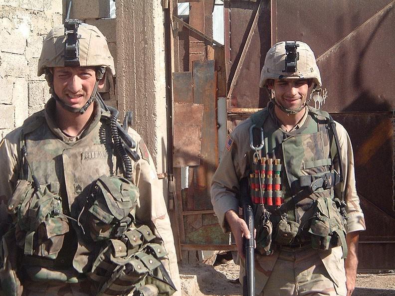 US Army Infantryman and Medal of Honor Recipient SSG David Bellavia (left) During the Second Battle of Fallujah, 2004.  Story in Caption [792×594]
