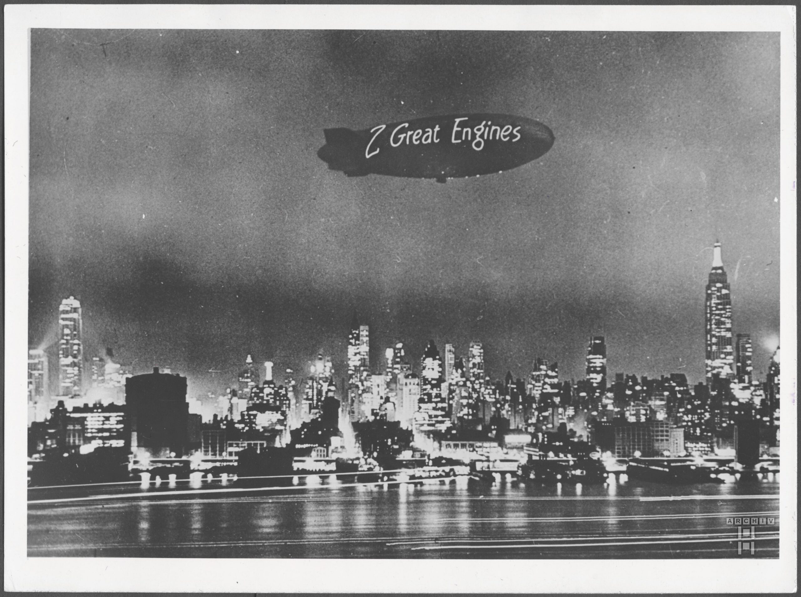 Goodyear ex-US Navy “K” class airships used to advertise Ford vehicles, New York 1946.[3928×2928]