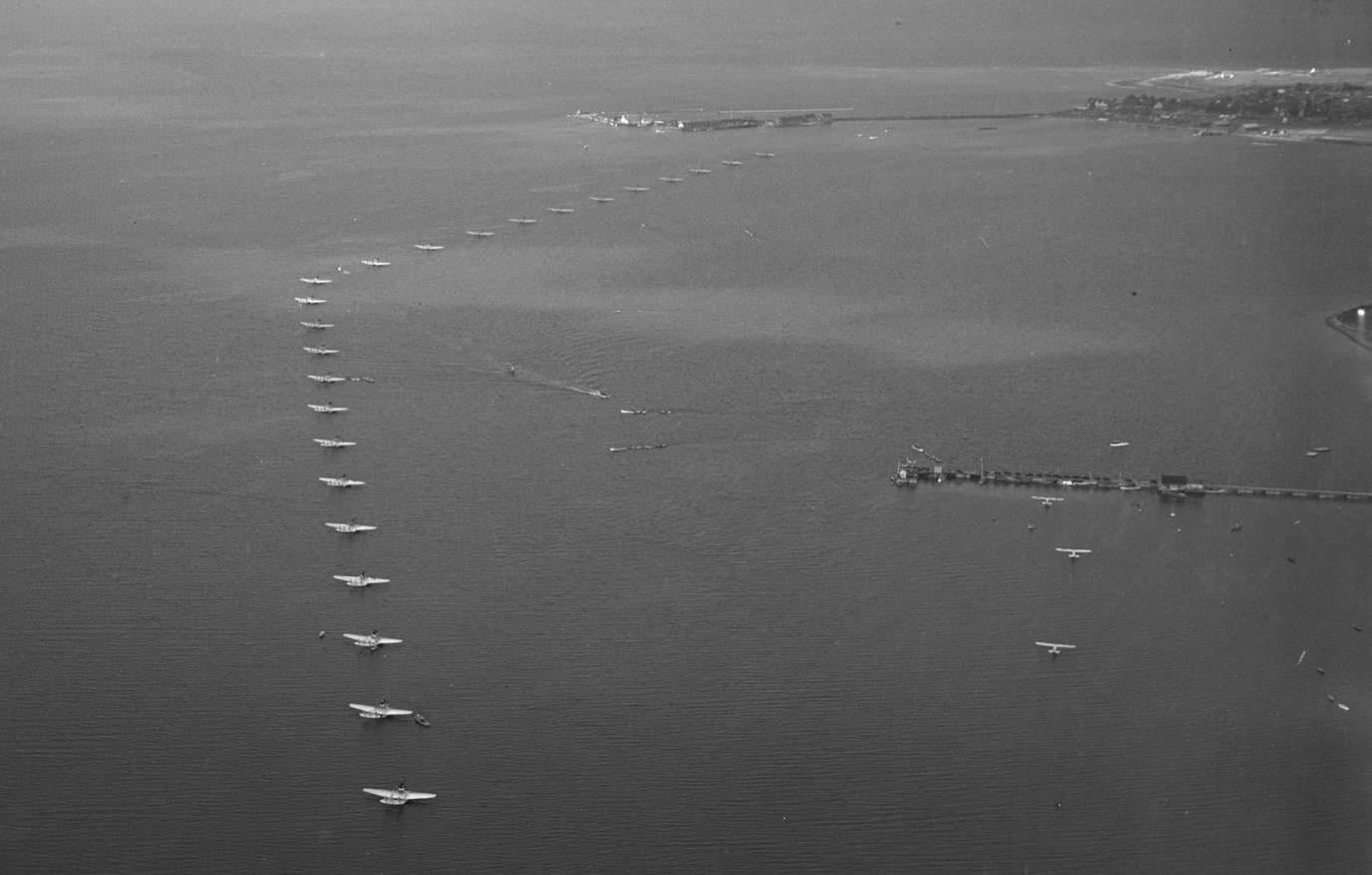 An armada of flying boats led by Italian Air Force Minister, Gen. Italo Balbo, arrives in Shediac, New Brunswick, 1933. [1375 x 876]