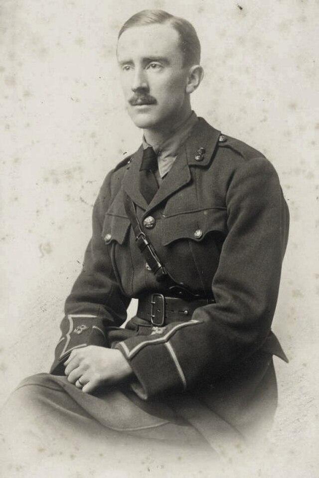 J. R. R. Tolkien in uniform during WW1 (1916) [640×960]