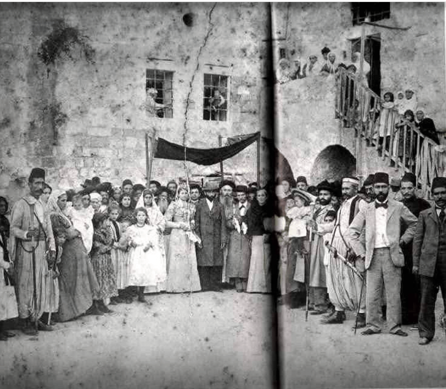 Jewish wedding in Jaffa, 1899 [898 × 784 px]