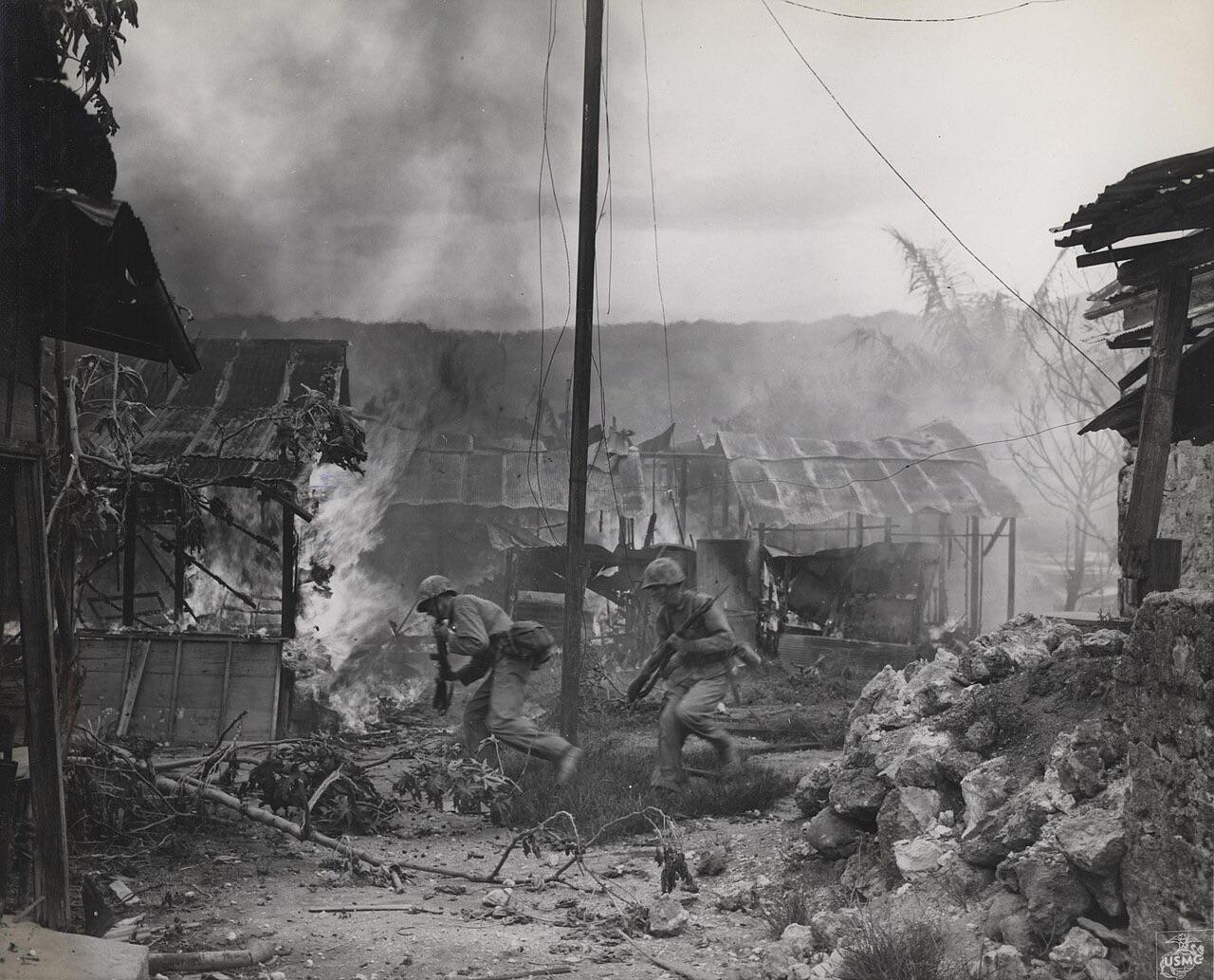 Hell on Earth- The Battle of Saipan, June15-July 9, 1944. The battle claimed more than 46,000 military casualties and at least 8,000 civilian deaths. The high percentage of casualties suffered influenced American planning for future assaults, including the projected invasion of Japan. [1280×1033]