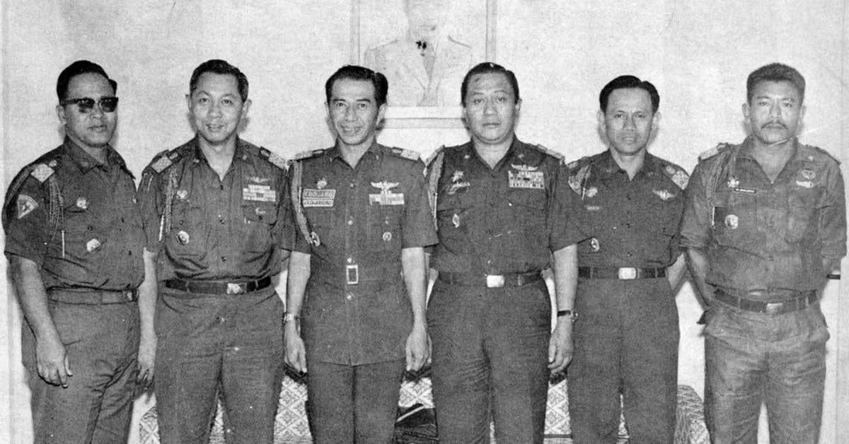 “All Java Commander Call”, Conference of all Java Military Commanders that helped establish the New Order Government of General Suharto. Indonesia, East Java, Malang, October 1967. [1200 x 628]