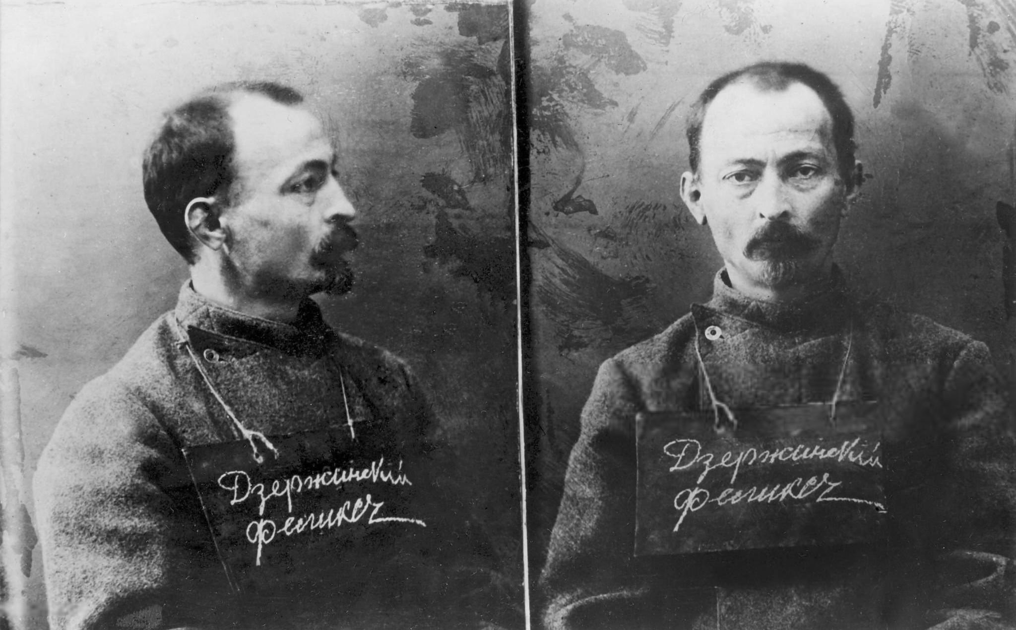 1914 mugshot of Soviet revolutionary & Cheka director Felix Dzerzhinsky, aka “Iron Felix.” Dzerzhinsky was the architect of the Soviet security state, leading the first 3 Soviet secret police organizations from 1917-26. He died of a heart attack immediately after giving a 2-hour speech (2048×1270)