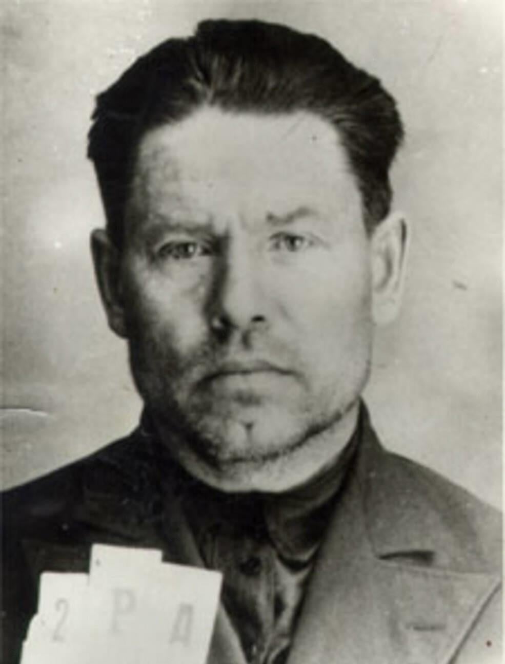 1936 mugshot of Martemyan Ryutin, Soviet communist official who organized & led a pro-peasant faction against Joseph Stalin in the early 1930s. Ryutin was arrested, tortured, & later executed during the ‘Great Terror.’ He denied all fabricated charges against him up until his death (1293×985)