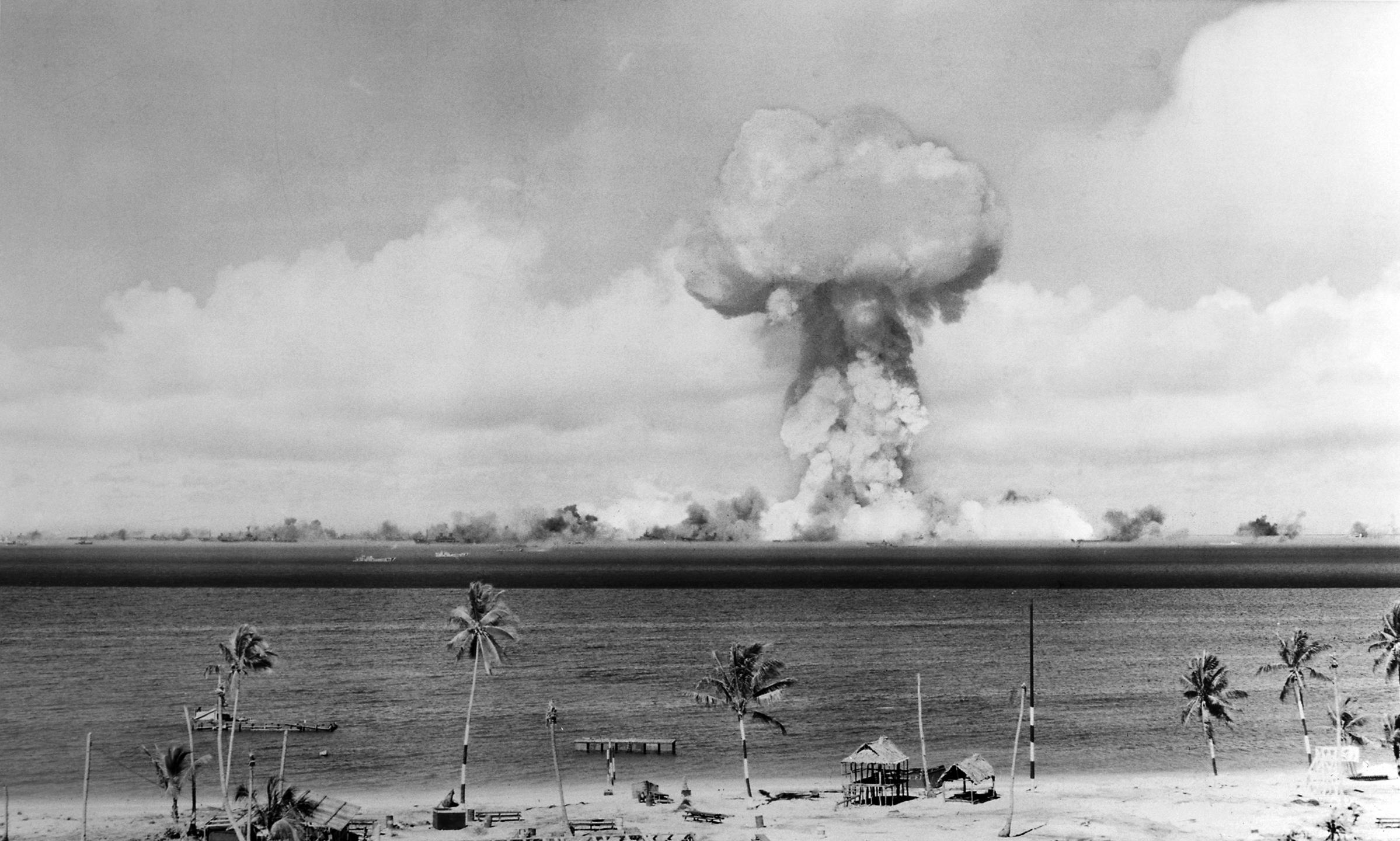80 years ago, atomic bomb detonation of Test Able during Operation Crossroads at Bikini Atoll, 1 July 1946. [2,398 × 1,440]