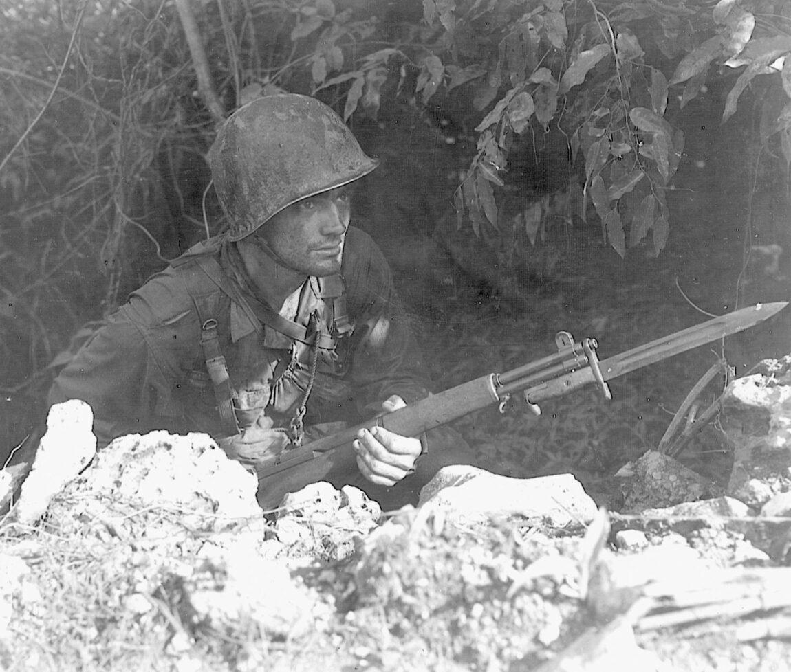 US Army Infantryman on Saipan During the Largest Banzai Charge of the War, 1944 [1150×978]